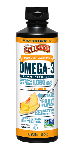 Seriously Delicious Omega-3 Mango Peach Smoothie 16 oz