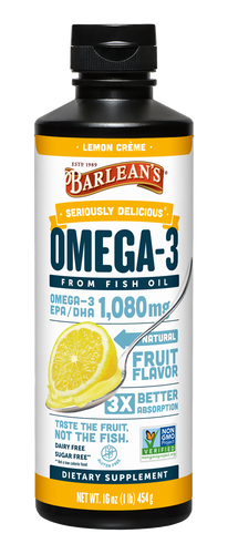 Seriously Delicious Omega-3 Fish Oil Lemon Creme 16 oz