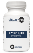 Load image into Gallery viewer, Vitality MDs, K2/D3 10,000 (60 Capsules)
