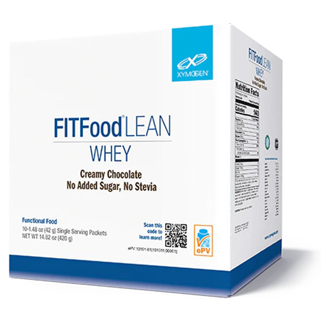 XYMOGEN, FIT Food Lean Whey Creamy Chocolate No Added Sugar, No Stevia 10 Servings